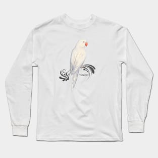 White Indian Ringneck Parrot Long Sleeve T-Shirt